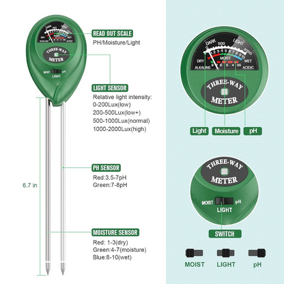 3 in 1 Soil Meter
